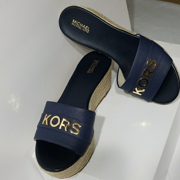 michael kors brady platform slide sandals
